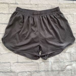 Alleson athletics women M pull on running shorts with built in lining grey